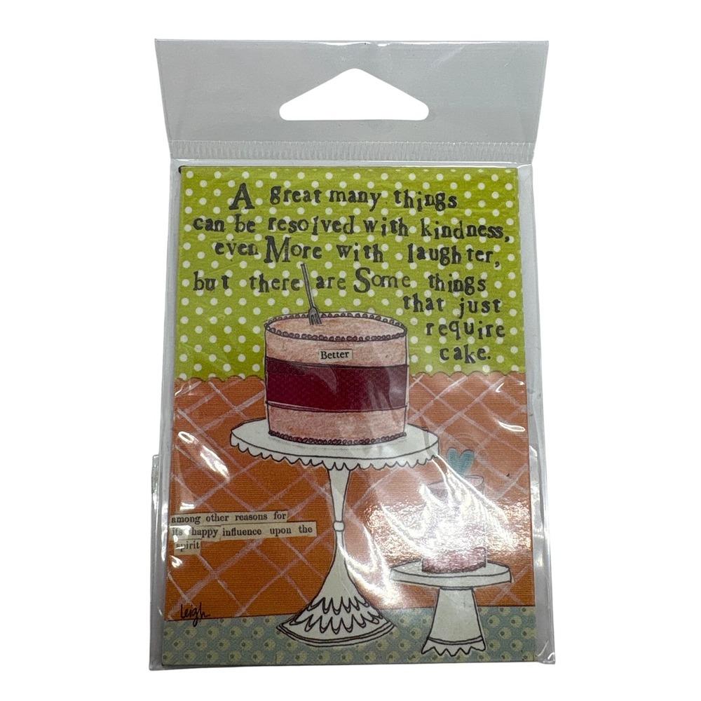 Curly Girl Design Cake Magnet Kindness‎ Laughter Refrigerator Decor Gift BFF Her